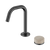 Nero Serenity Progressive Basin Mixer Edge Spout With Rome Travertine Handle Gunmetal
