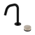 Nero Serenity Progressive Basin Mixer Edge Spout With Rome Travertine Handle Matte Black