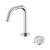 Nero Serenity Progressive Basin Mixer Edge Spout With Arabescato Corchia Handle Brushed Nickel
