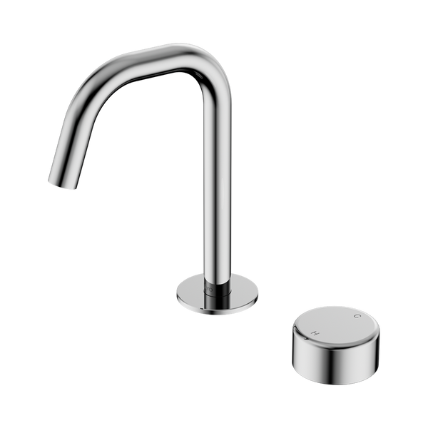 Nero Serenity Progressive Basin Mixer Edge Spout With Metal Handle Chrome