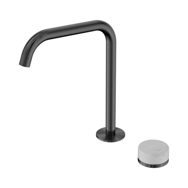 Nero Serenity Progressive Bath/Kitchen Mixer Edge Spout With Carrara Handle Gunmetal
