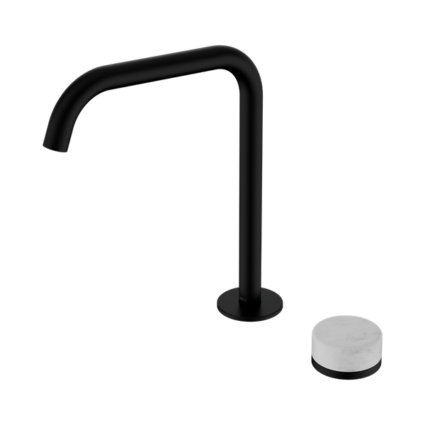Nero Serenity Progressive Bath/Kitchen Mixer Edge Spout With Carrara Handle Matte Black