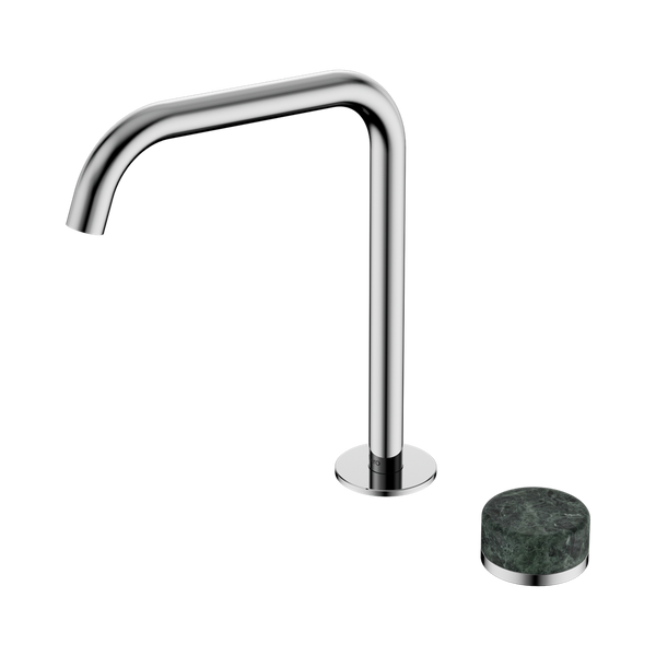 Nero Serenity Progressive Bath/Kitchen Mixer Edge Spout With Verde Alpi Handle Chrome