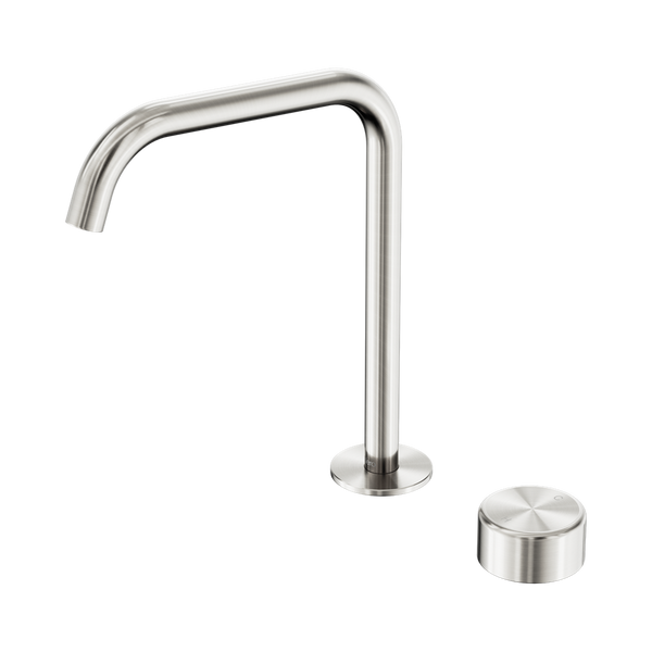 Nero Serenity Progressive Bath/Kitchen Mixer Edge Spout With Metal Handle Brushed Nickel