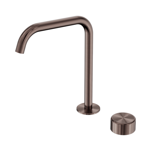 Nero Serenity Progressive Bath/Kitchen Mixer Edge Spout With Metal Handle Brushed Bronze