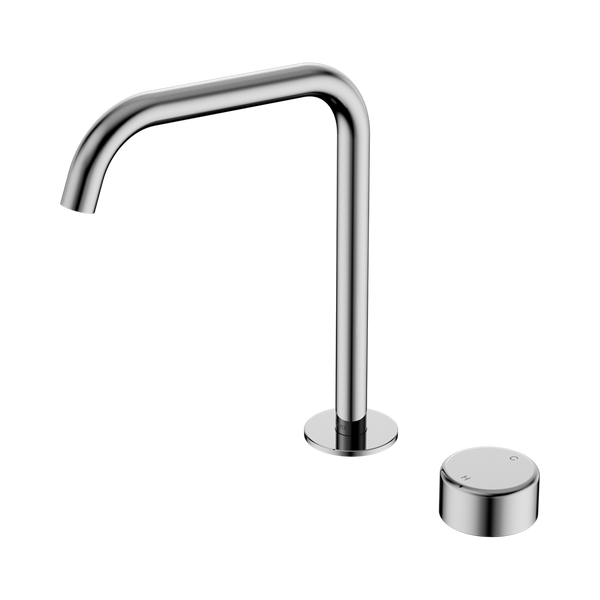 Nero Serenity Progressive Bath/Kitchen Mixer Edge Spout With Metal Handle Chrome