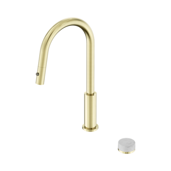 Nero Serenity Progressive Pull Out Kitchen Set With Carrara Handle Brushed Gold