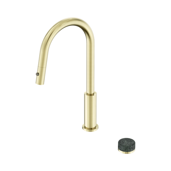 Nero Serenity Progressive Pull Out Kitchen Set With Verde Alpi Handle Brushed Gold