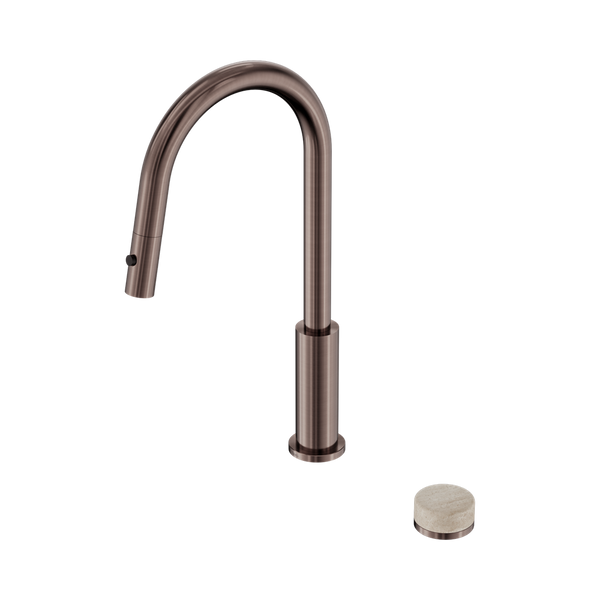Nero Serenity Progressive Pull Out Kitchen Set With Rome Travertine Handle Brushed Bronze