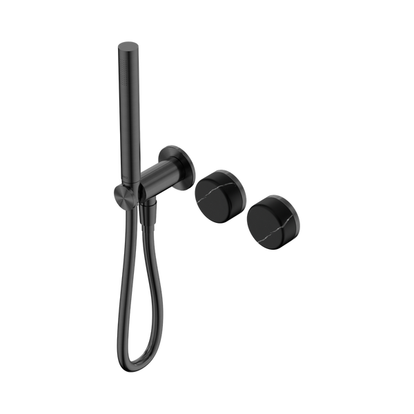 Nero Serenity Progressive Shower System With Marquina Black Handle And Slim Shower Gunmetal