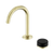 Nero Serenity Progressive Basin Mixer Arc Spout With Marquina Black Handle Brushed Gold