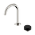 Nero Serenity Progressive Basin Mixer Arc Spout With Marquina Black Handle Brushed Nickel