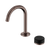 Nero Serenity Progressive Basin Mixer Arc Spout With Marquina Black Handle Brushed Bronze