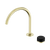 Nero Serenity Progressive Bath/Kitchen Mixer Arc Spout With Marquina Black Handle Brushed Gold