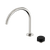 Nero Serenity Progressive Bath/Kitchen Mixer Arc Spout With Marquina Black Handle Brushed Nickel