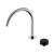 Nero Serenity Progressive Bath/Kitchen Mixer Arc Spout With Marquina Black Handle Chrome