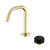 Nero Serenity Progressive Basin Mixer Edge Spout With Marquina Black Handle Brushed Gold