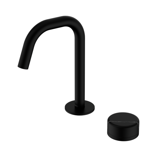 Nero Serenity Progressive Basin Mixer Edge Spout With Marquina Black Handle Matte Black