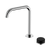 Nero Serenity Progressive Bath/Kitchen Mixer Edge Spout With Marquina Black Handle Chrome