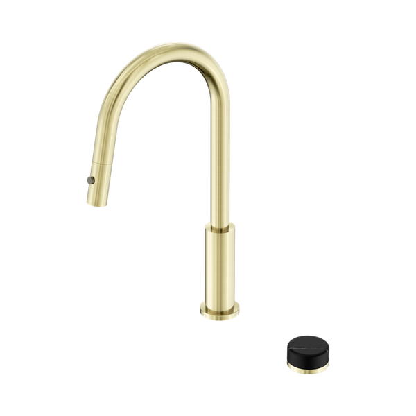 Nero Serenity Progressive Pull Out Kitchen Set With Marquina Black Handle Brushed Gold