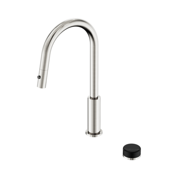 Nero Serenity Progressive Pull Out Kitchen Set With Marquina Black Handle Brushed Nickel