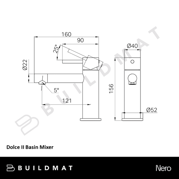 Nero Dolce II Basin Mixer Chrome