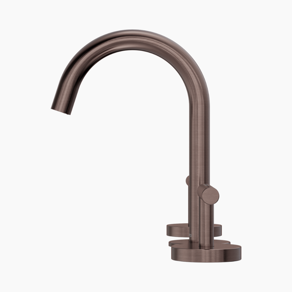Nero Mecca Lever Basin Set Arc Spout Brushed Bronze