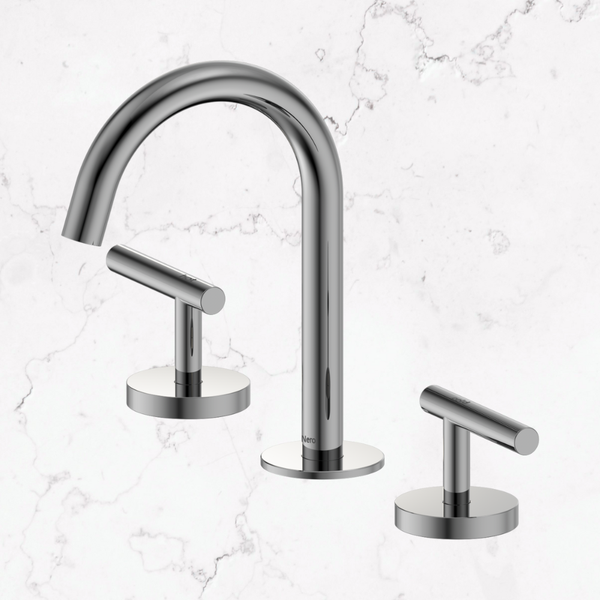 Nero Mecca Lever Basin Set Arc Spout Chrome