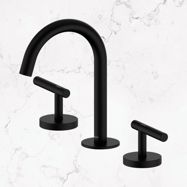 Nero Mecca Lever Basin Set Arc Spout Matte Black
