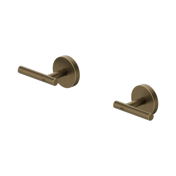 Nero Mecca Lever Wall Top Assemblies Tumbled Antique Brass
