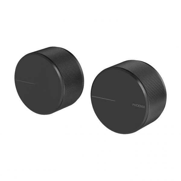 Axia Wall Top Assemblies 15mm Extended Spindles Matte Black