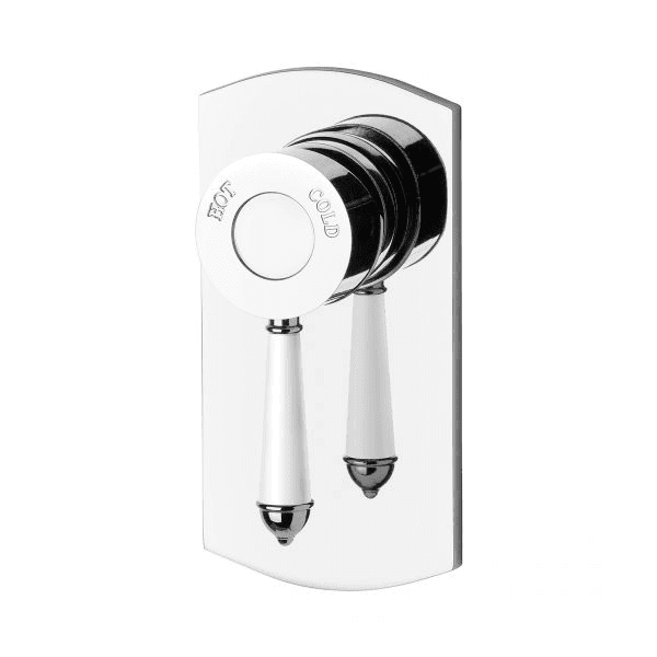 Phoenix Nostalgia Shower / Wall Mixer Chrome White