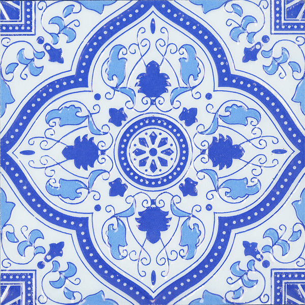 Tiles Marrakesh Persian Blue Gloss 200 x 200mm
