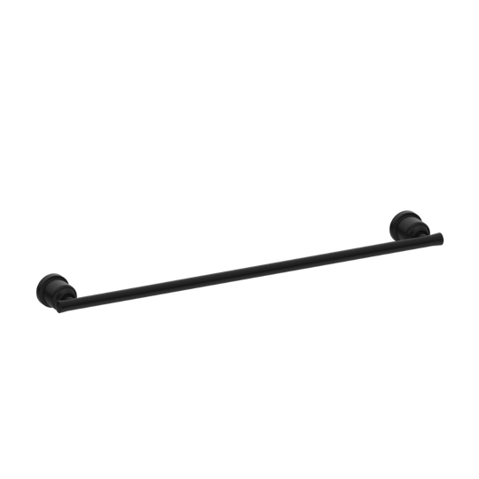 Nero York Single Towel Rail 600mm Matte Black