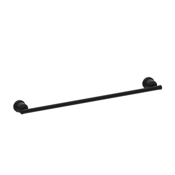 Nero York Single Towel Rail 600mm Matte Black