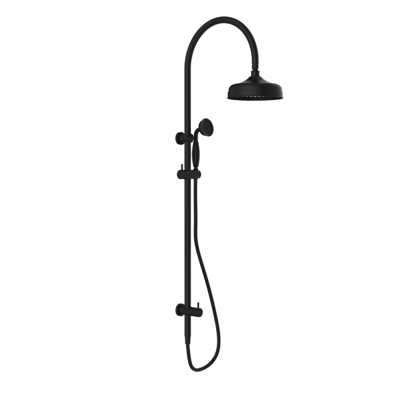 York Twin Shower with Metal Hand Shower Matte Black