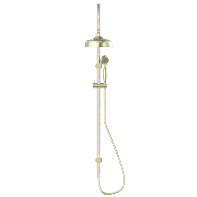 York Twin Shower with Metal Hand Shower Aged Brass