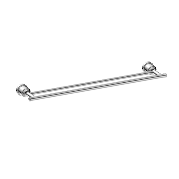 Nero York Double Towel Rail 600mm Chrome
