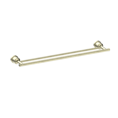 York Double Towel Rail 600mm Aged Brass