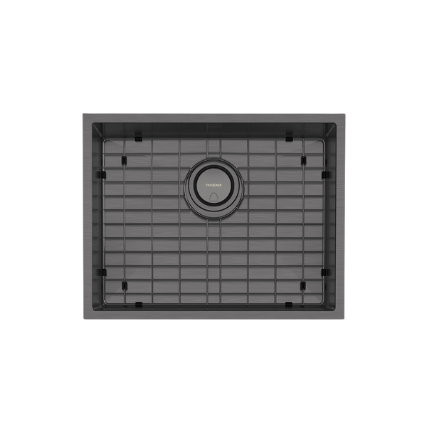 Phoenix 4000 Series Large Single Bowl Sink in Brushed Carbon