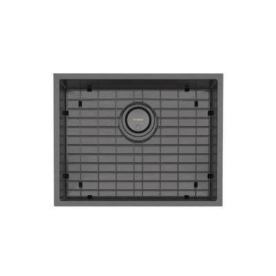 Phoenix 4000 Series Large Single Bowl Sink in Brushed Carbon