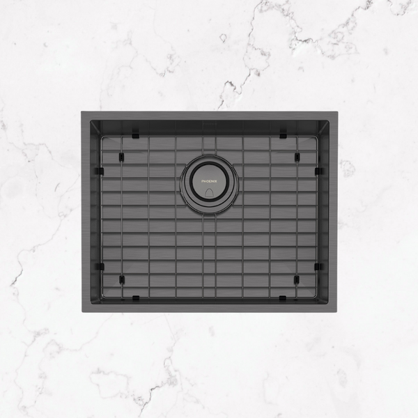 Phoenix 4000 Series Large Single Bowl Sink in Brushed Carbon