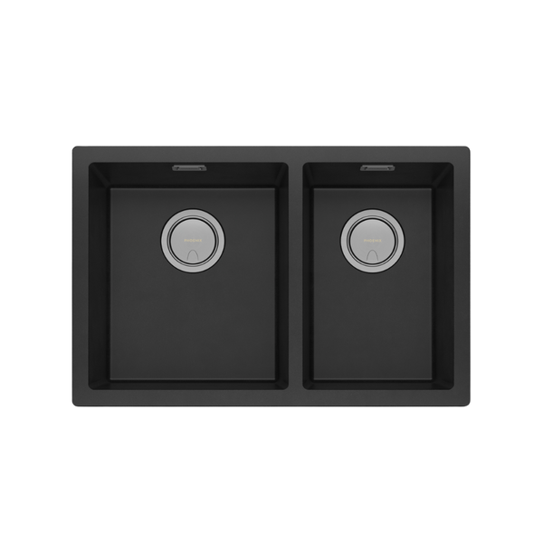 Phoenix 5000 Series 1 and 3/4 Left Hand Bowl Sink Matte Black