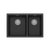 Phoenix 5000 Series 1 and 3/4 Left Hand Bowl Sink Matte Black
