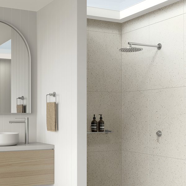 Phoenix Vivid Slimline SS 316 Shower Arm & 250mm Rose Stainless Steel