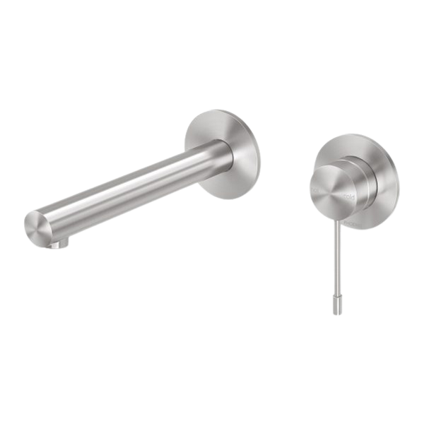 Phoenix Vivid Slimline SS 316 Wall Basin / Bath Mixer Set 180mm Stainless Steel