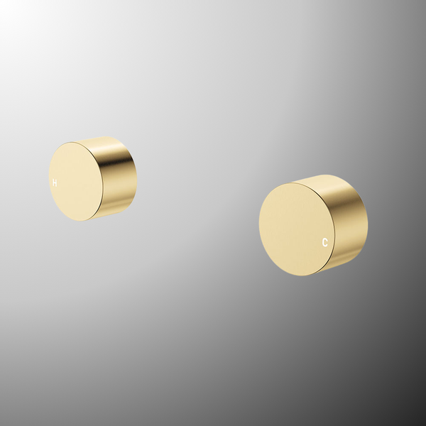 Fienza Kaya Round Wall Taps Urban Brass