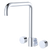 Fienza Kaya Squareline Wall Set Round Taps Chrome Lead Free