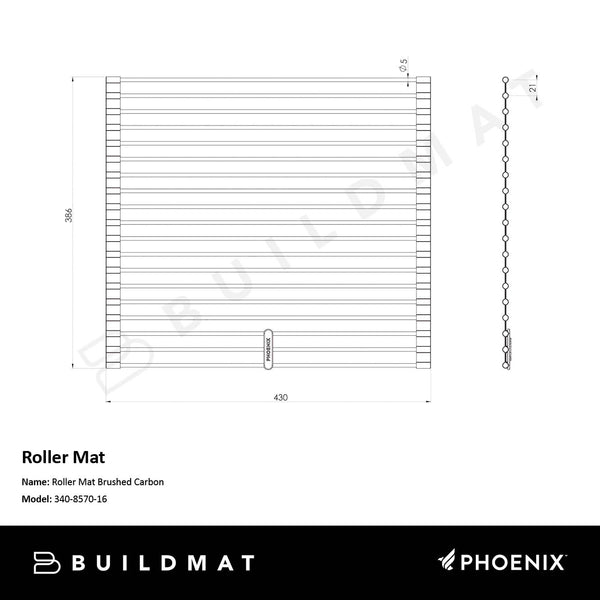 Phoenix Roller Mat Brushed Carbon