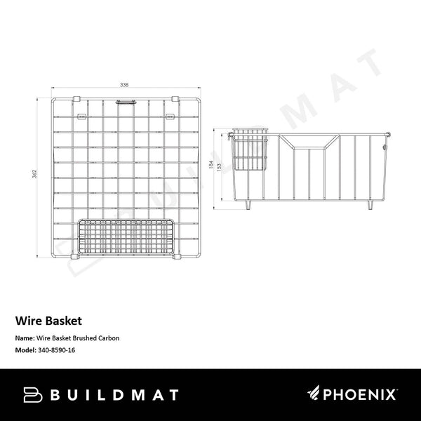 Phoenix Wire Basket Brushed Carbon